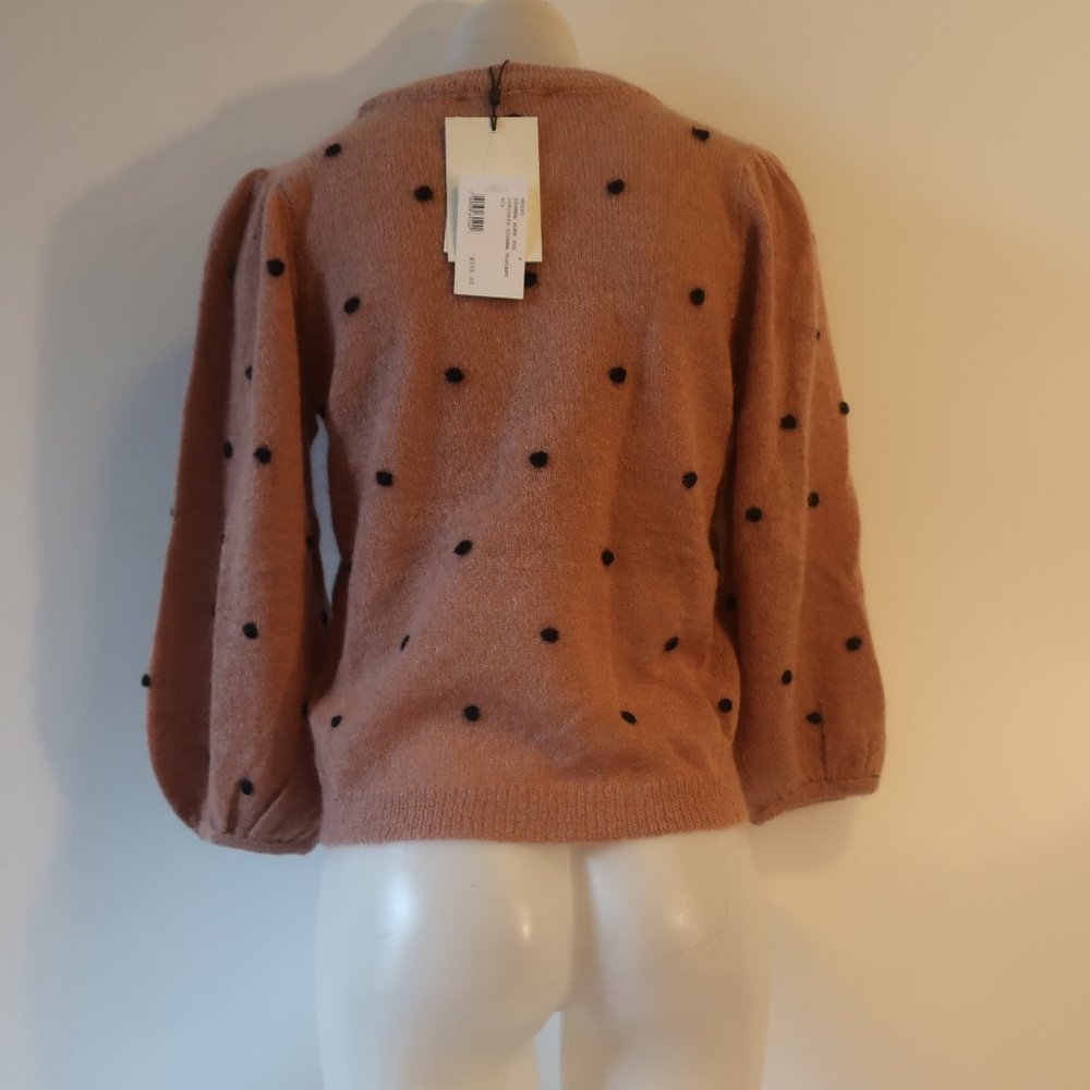 Avenue Blush Pink Pom-Pom Puff Sleeve Sweater - Picture 7 of 8
